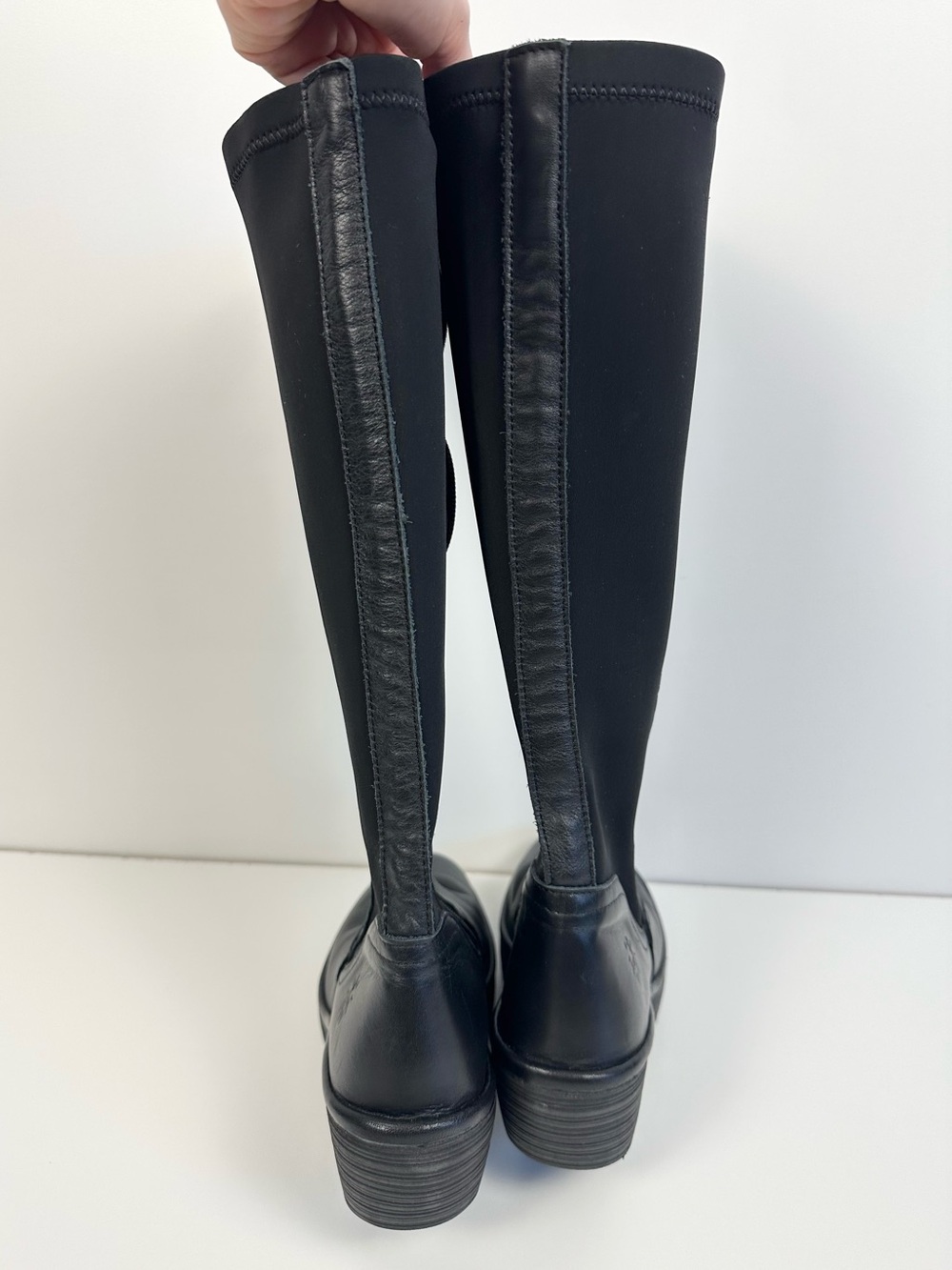 Fly London Yeve Knee High Leather Wedge Boots - Picture 8 of 11